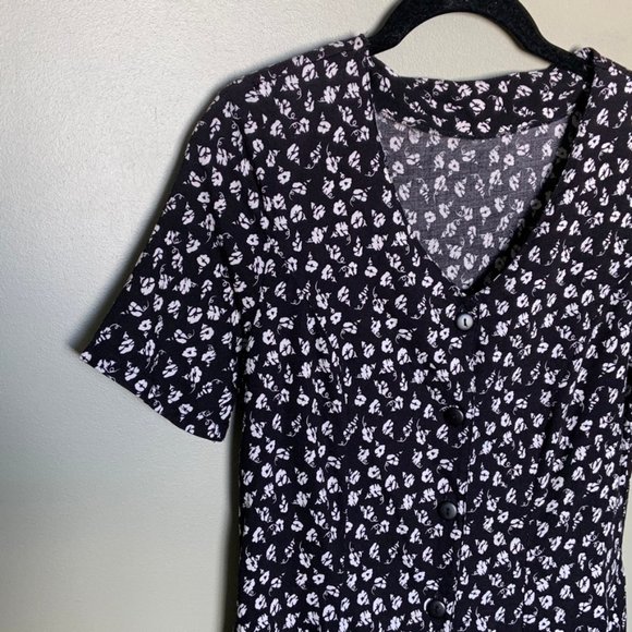 Vintage hand sewn floral button down maxi dress